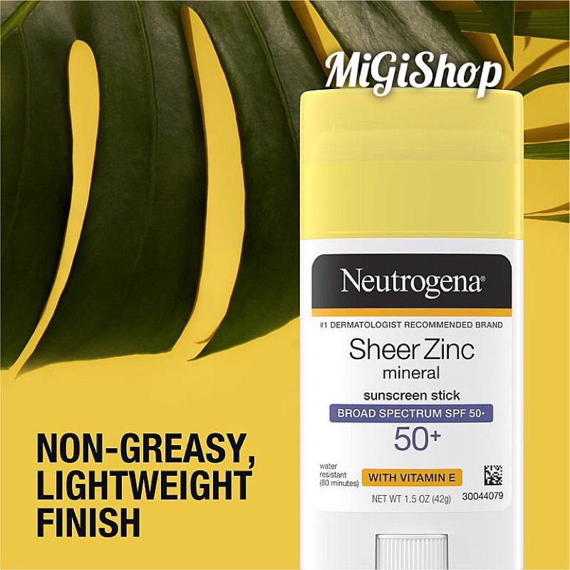 Sáp Chống Nắng Dạng Lăn Neutrogena Sheer Zinc Mineral Sunscreen Stick SPF50+ 42g