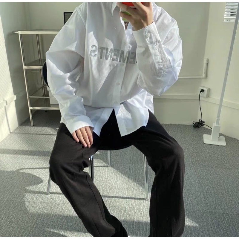 Áo sơ mi Vetements logo shirt cao cấp