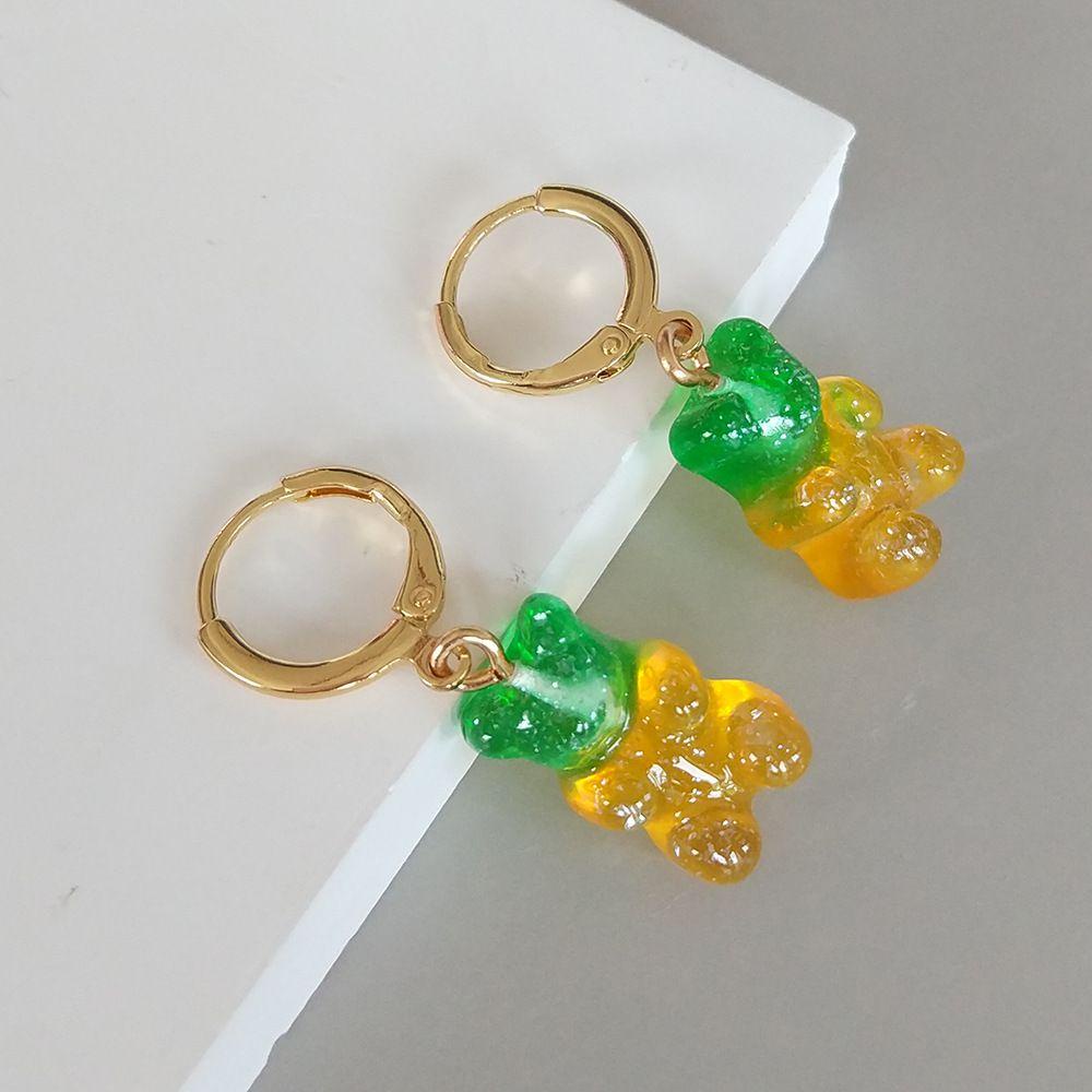 Bông Tai Hình Gấu Jelly Màu Kẹo Ngọt Thời Trang Cho Nữ 1