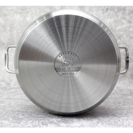 Nồi 3 đáy inox Fivestar nắp inox 26 - 28 - 30 - 32 cm