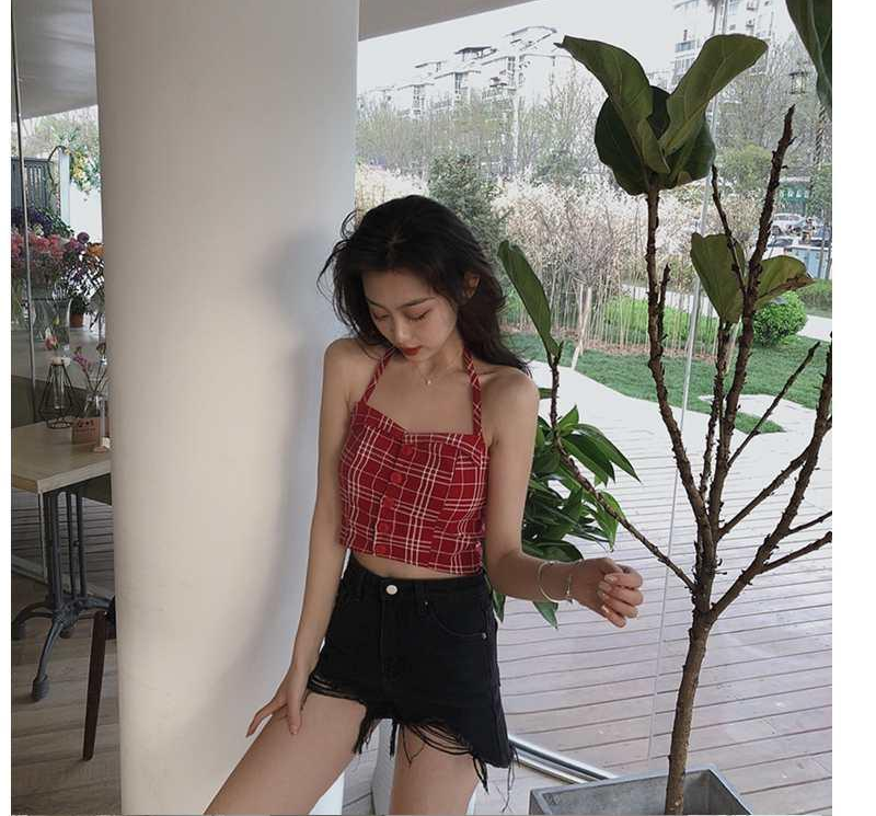 Áo Croptop Nữ Tay Ngắn Ôm Dáng Phong Cách Hong Kong