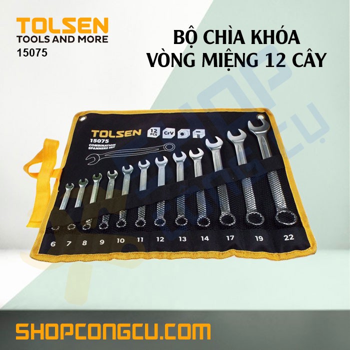 Bộ chìa khóa vòng miệng 12 cây Tolsen 15075