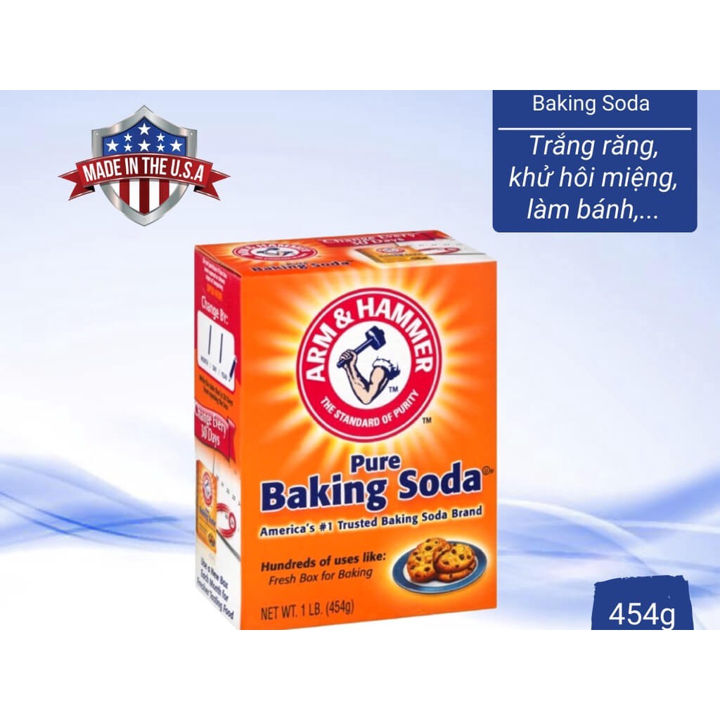 Bột Baking Soda Arm &amp; Hammer Hộp 454g