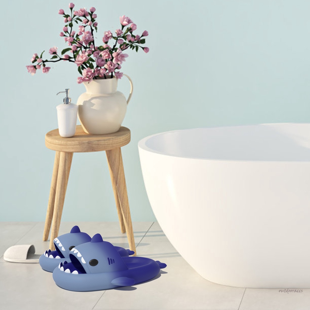 Dép Đi Trong Nhà Hình Cá Mập Mau Khô Cho Spa