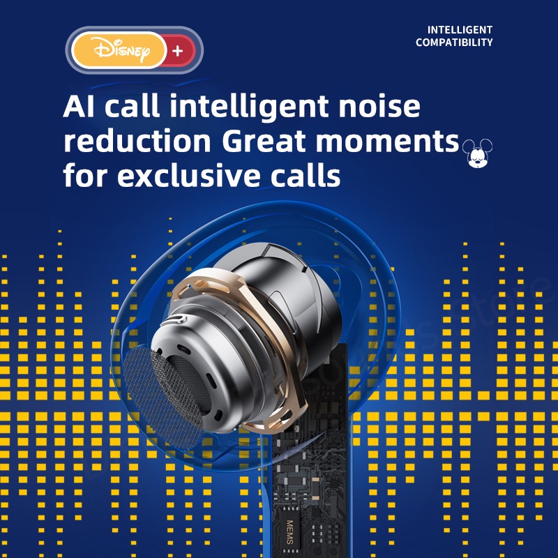 Tai Nghe Bluetooth Không Dây Mini Âm Thanh Nổi 3D TWS NOVA Disney F2