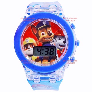 đồng hồ hình đội chó cứu hộ có đèn