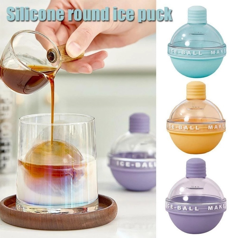 Khuôn Silicone Làm Đá Hình Cầu 4 Màu Nhanh Chóng Tiện Dụng