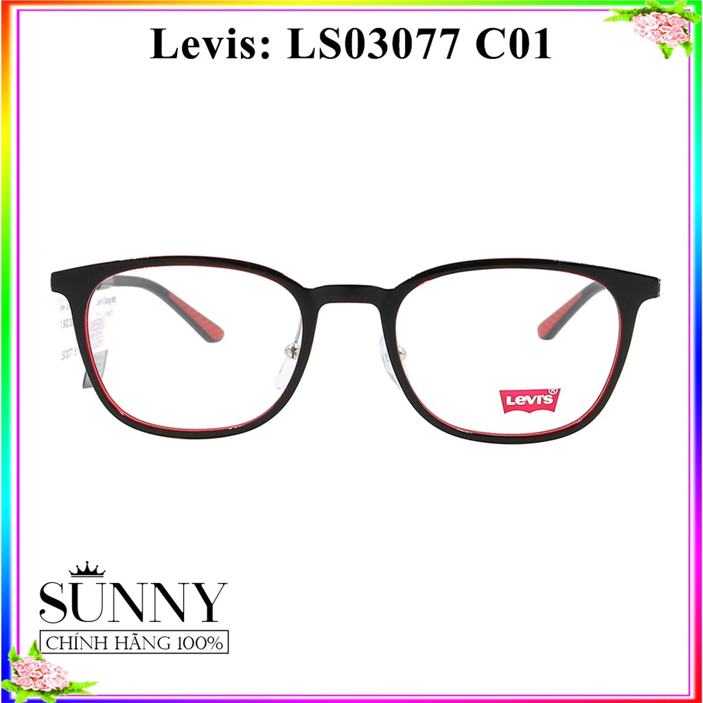 Gọng kính thời trang Levis LS03077 C01 chính hãng, thiết kế dễ đeo bảo vệ mắt