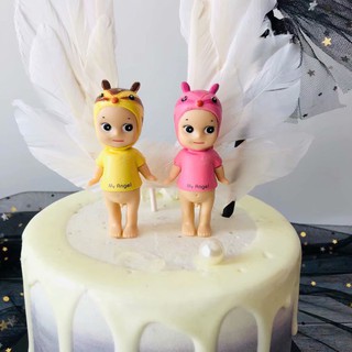 Set trang trí bánh kem búp bê Hổ Vàng & Hồng