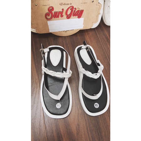 [FreeShip] GIÀY Sandal xỏ ngón trơn quai hậu đế cao 2cm