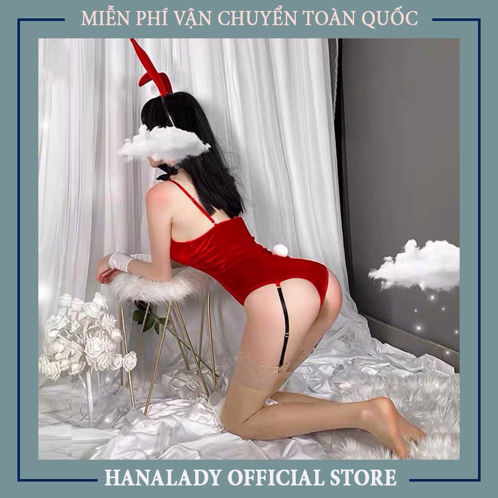Bộ ngủ sexy -Cosplay Thỏ Nhung quyến rũ gợi cảm siêu sexy chất liệu cao cấp thoải mái C120