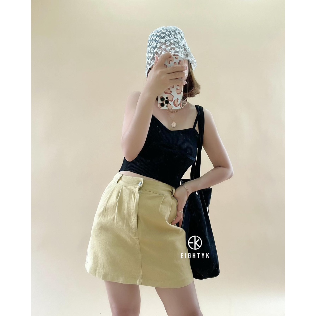 Chân Váy Ngắn Kaki Chữ A Trơn | BigBuy360 - bigbuy360.vn