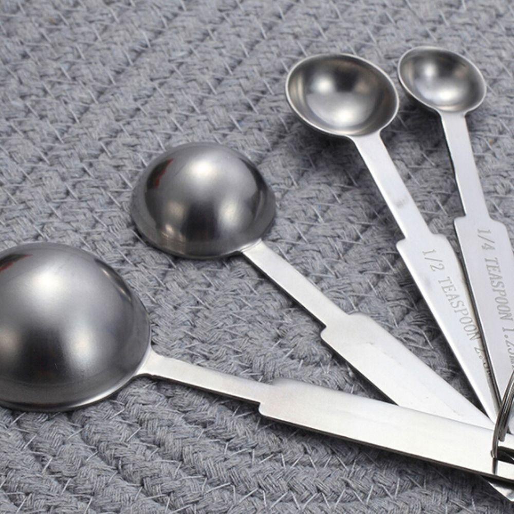 Set 4 Muỗng Đo Lường Bằng Thép Không Gỉ Tiện Lợi Khi Làm Bánh