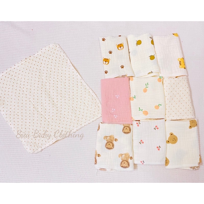 Khăn sữa xô Muslin organic cao cấp , mềm mại , thấm hút tốt cho bé