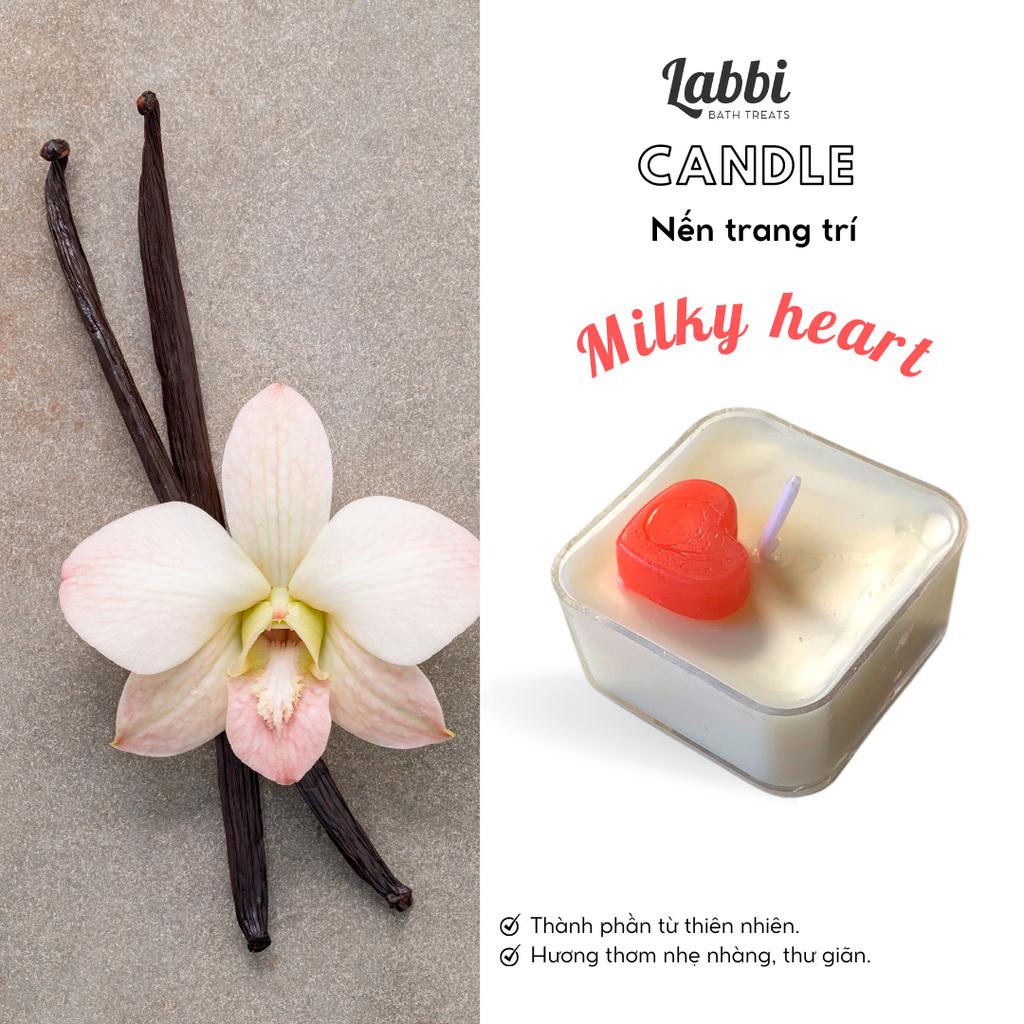MILKY HEART CANDLE [Labbi] Nến trang trí / Candle / Nến vuông