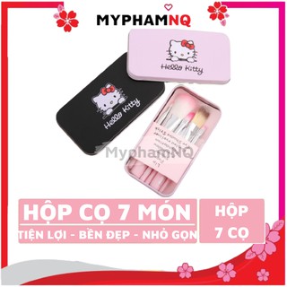 Bộ Cọ Trang Điểm Cá Nhân 7 Món Chuyên Nghiệp Hộp Thiếc Cao Cấp - MyphamNQ