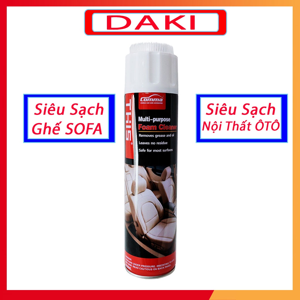 Chai xịt vệ sinh ghế Sofa nội thất ô tô - Vệ sinh ghế da ghế Nỉ Ghế Vải Foam Cleaner Chính Hãng THIS - DAKI