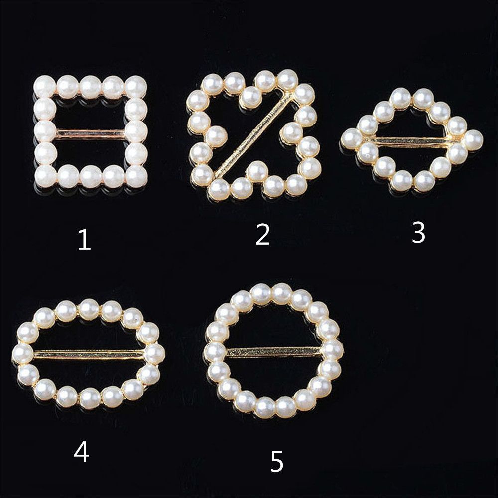 Nút thắt buộc dây ruy băng chống trượt đính ngọc trai nhân tạo đẹp mắt