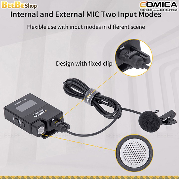 COMICA BoomX D - Micro Không Dây Chuyên Nghiệp Cho Máy Ảnh Và Điện Thoại, Sóng 2.4G