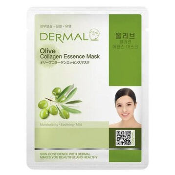 Mặt Nạ Dermal Chiết Xuất Olive Collagen Dưỡng Ẩm Da 23g Olive Collagen Essence Mask #8