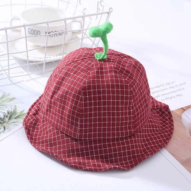 Mũ vành kẻ mầm cho bé từ 1-3 tuổi