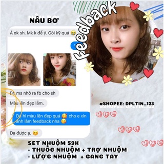 [SỈ RẺ VÔ ĐỊCH] Set nhuộm tóc tại nhà  đủ màu (Thuốc nhuộm, trợ nhuộm,gangtay, lược nhuộm)