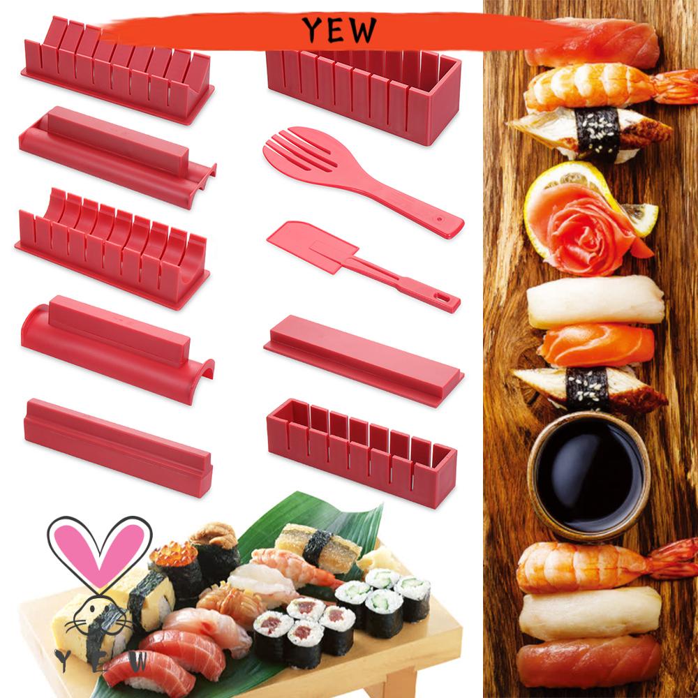 Set 3/10 Khuôn Làm Sushi DIY Đa Năng Chống Dính Phong Cách Nhật Bản Tiện Dụng