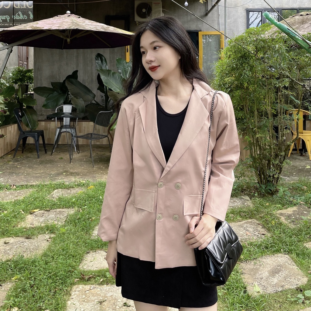 Áo vest nữ dài tay xanh mint ulzzang Hàn Quốc, Áo khoác blazer nữ 2 lớp tay dài vintage - Maoshop | BigBuy360 - bigbuy360.vn