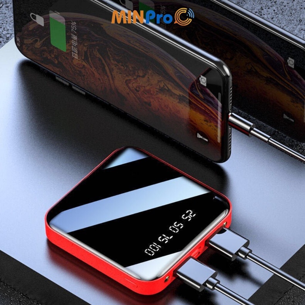 [Mã BMBAU50 giảm 7% đơn 99K] Pin sạc dự phòng MINPRO 20000mAh mini, nhỏ gọn, tặng kèm dây cáp 3 đầu