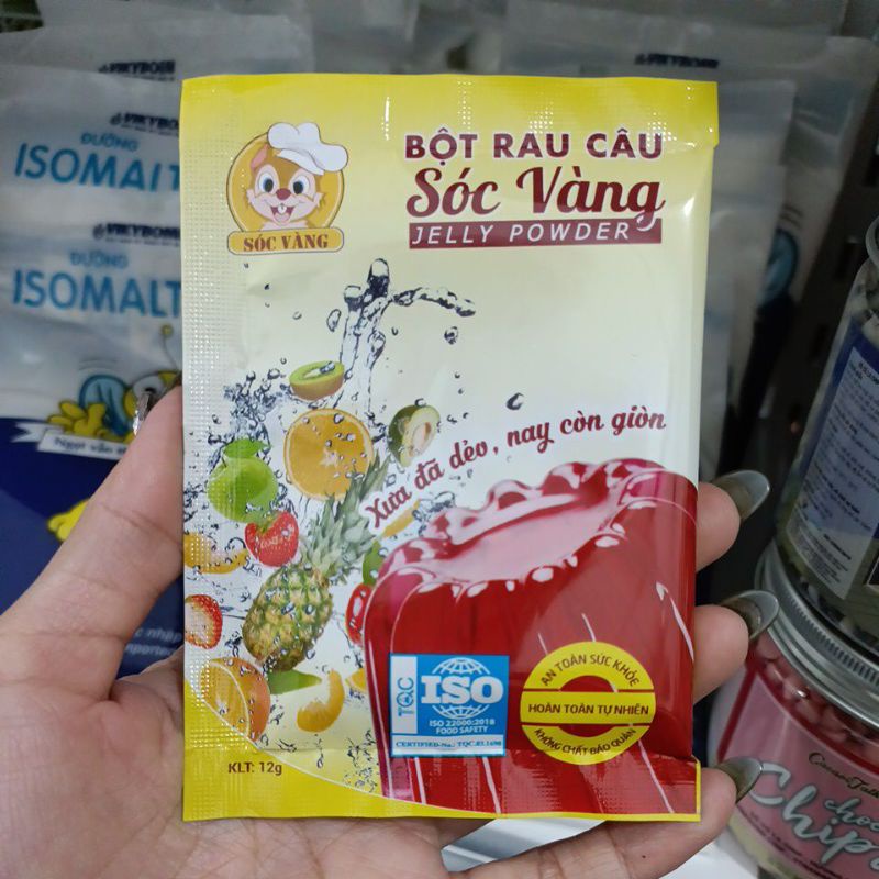 Bột rau câu SÓC VÀNG gói 12g