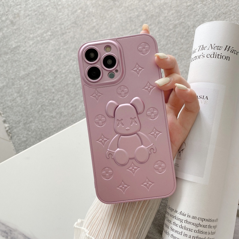 Ốp Điện Thoại Chống Sốc Họa Tiết Gấu Hợp Thời Trang Cho iPhone 14 13 12 11 Pro Max XS XR X 8 7 Plus