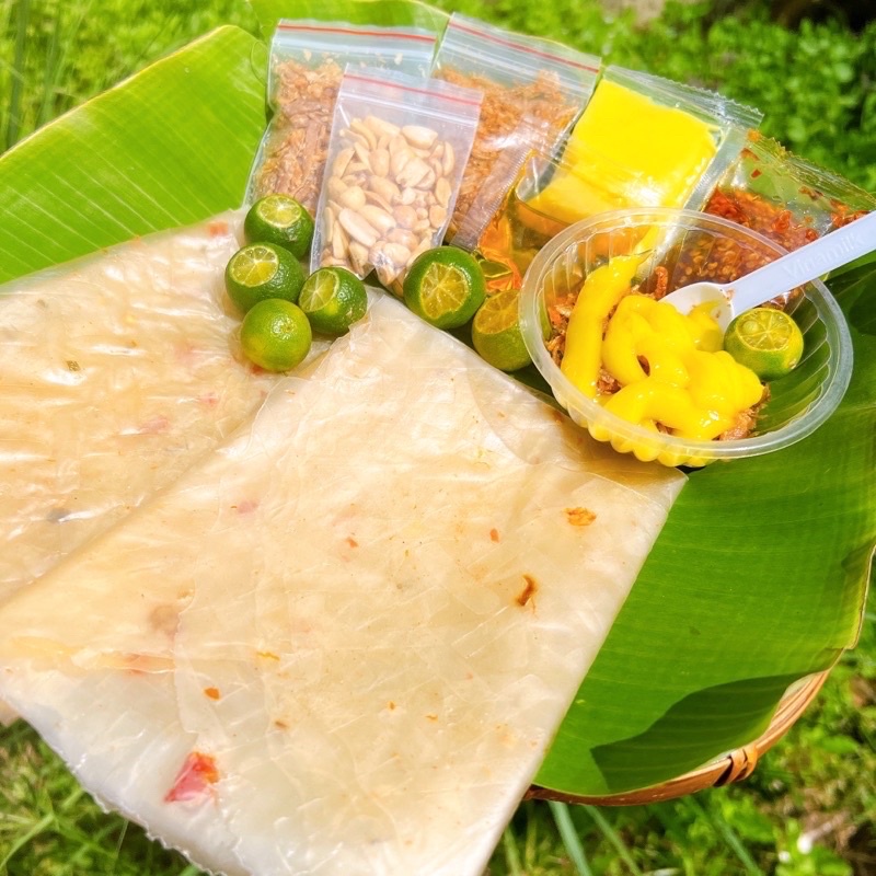 Bánh tráng dẻo cay + bơ tắc Tomyum