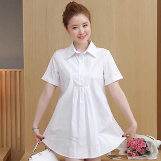 Áo sơ mi bầu công sở áo bầu sơ mi trắng đẹp 40-65kg