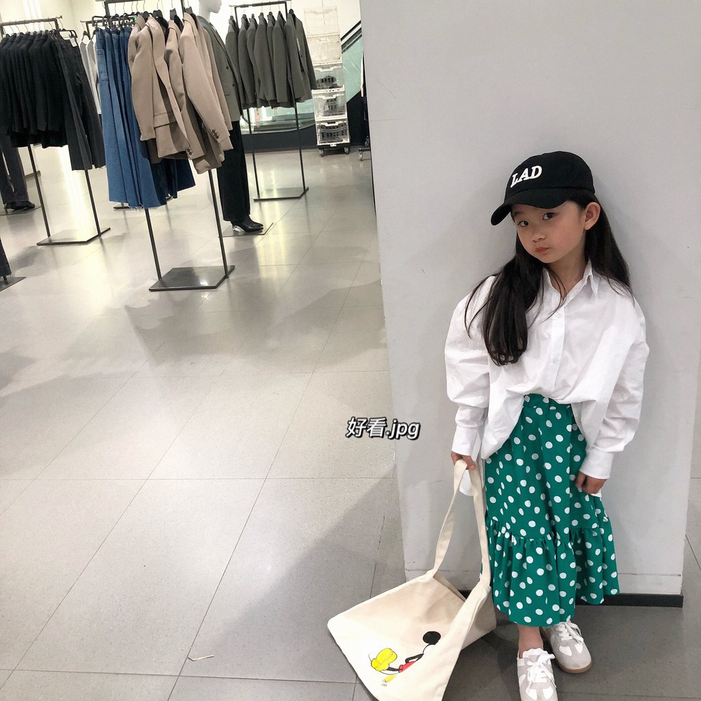 Chân Váy Chấm Bi Xanh Lá B63 bé gái 20974