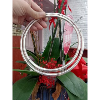 Kiềng tròn trơn bạc nguyên chất