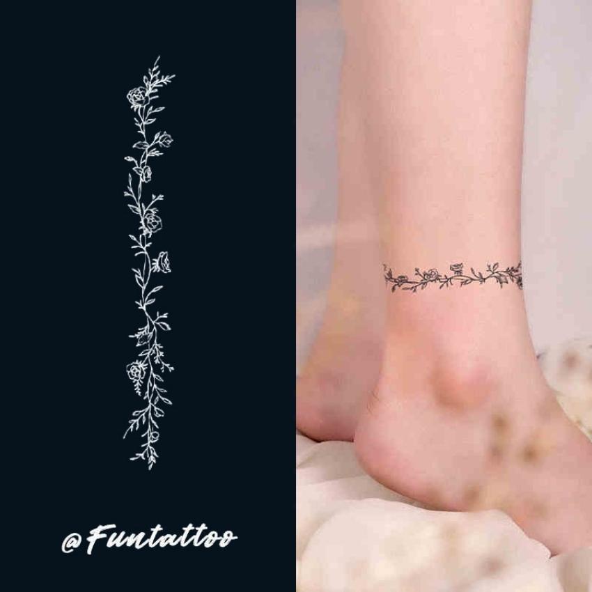 Hình Xăm Tạm Thời 15 Ngày Họa Tiết Cổ Tay Nữ @Funtattoo QH67C
