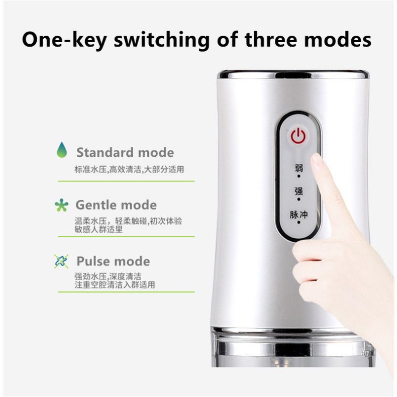 Máy tăm nước  3 chế độ có thể sạc lại tiện lợi chuyên dụng chăm sóc răng miệng