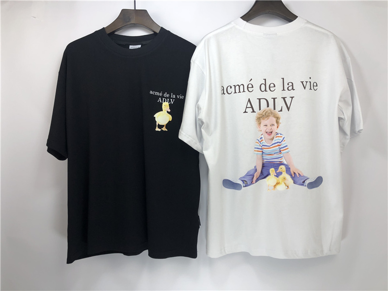 Áo thun tay ngắn dáng rộng vải cotton thời trang cổ đIển cao cấp cho nam nữ ADLV