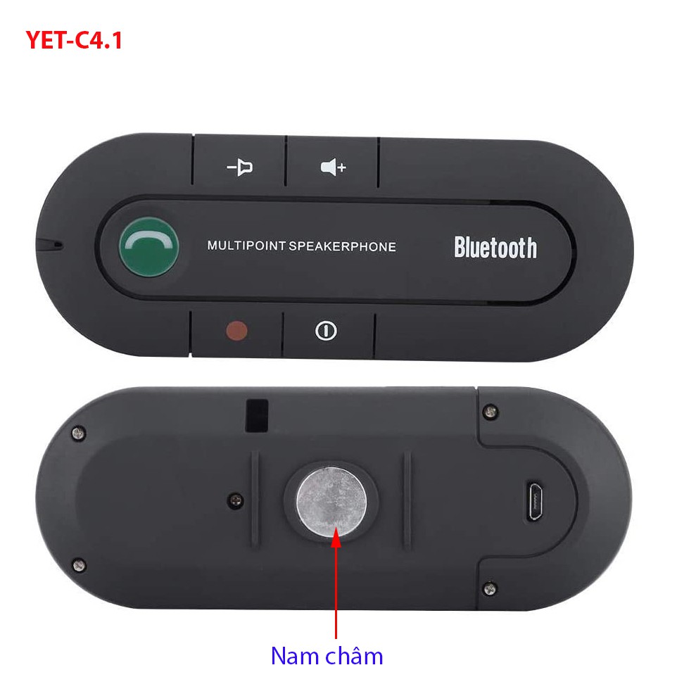 Loa Bluetooth không dây YET-C4.1 dùng trên xe hơi, xe ô tô hỗ trợ chế độ rảnh tay