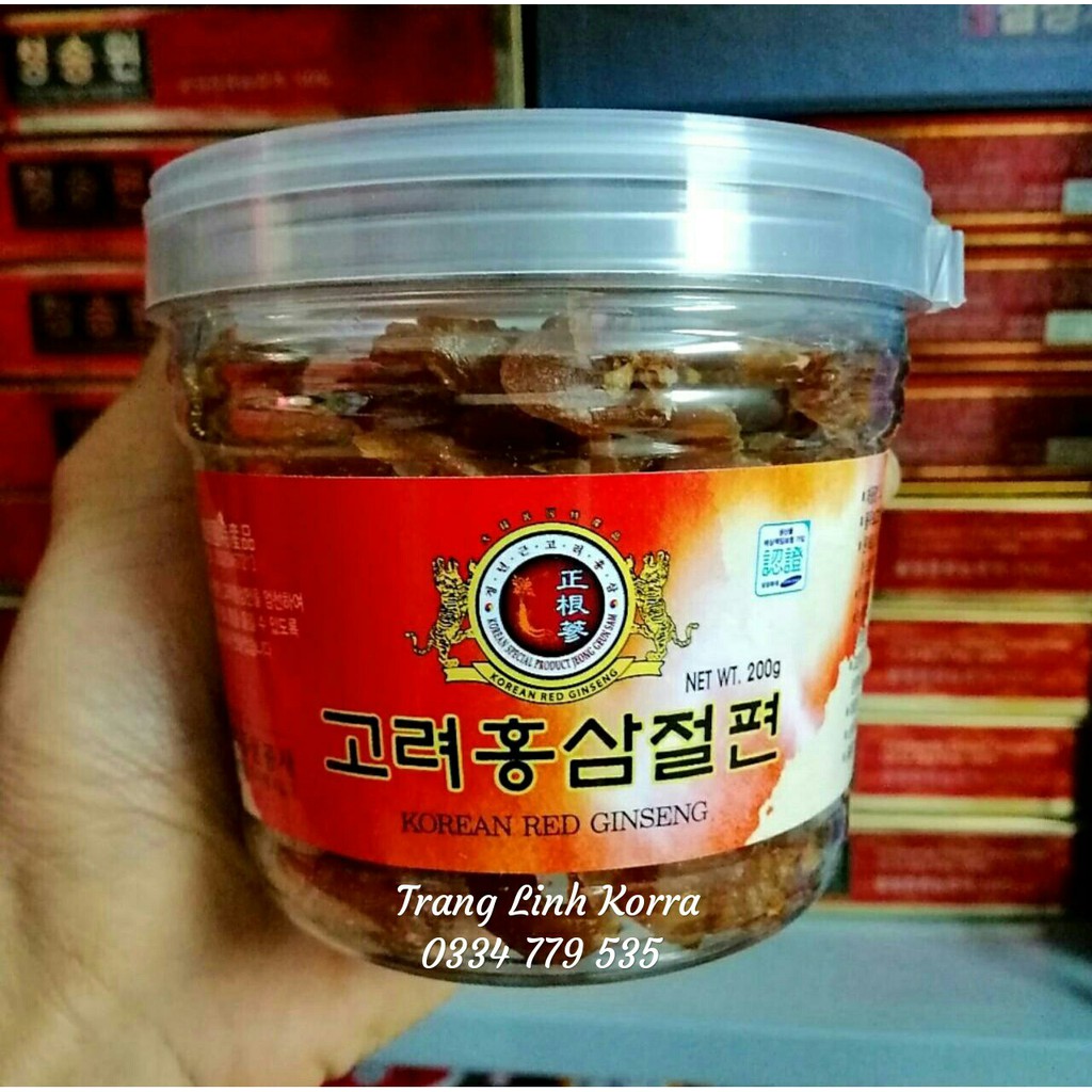 Hồng sâm lát tẩm mật ong 6 năm, cốc 200gr - Sâm lát mật ong hàn quốc - tranglinhkorea
