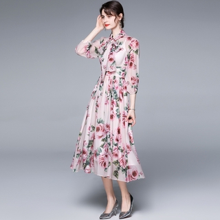 Đầm Maxi Dự Tiệc Phong Cách Retro Thanh Lịch