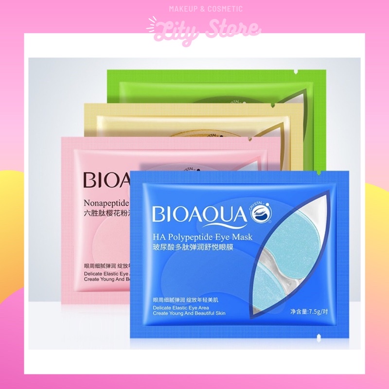Mặt nạ dưỡng mắt BIOAQUA collagen tinh chất thiên nhiên chống lão hoá da giảm cuồng thâm thư giãn - hàng cao cấp nội địa