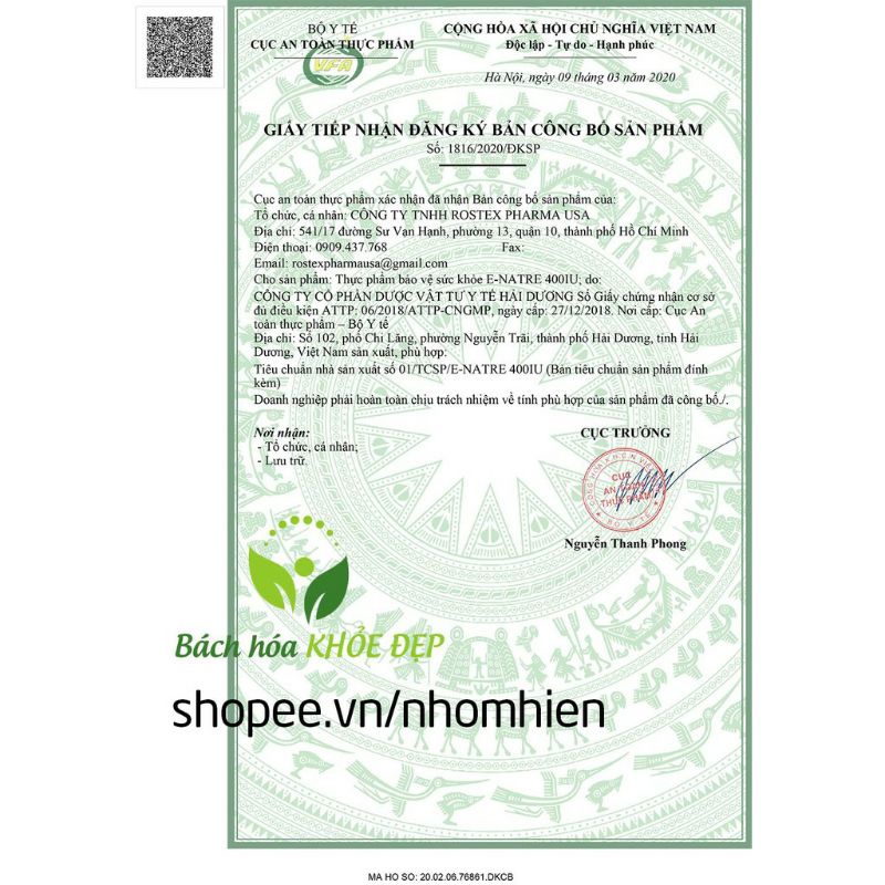 Vitamin E400iu tinh dầu hoa anh thảo  E Love Netural 400IU giúp làm sáng da ,giảm oxy hóa - Hộp 30 viên
