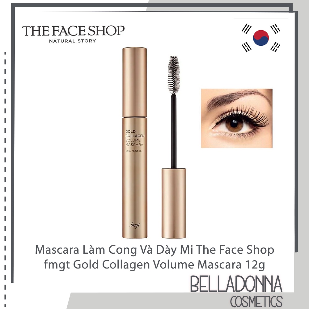 Mascara Dưỡng Mi, Làm Cong Và Dày Mi The Face Shop fmgt Gold Collagen Volume Mascara 12g
