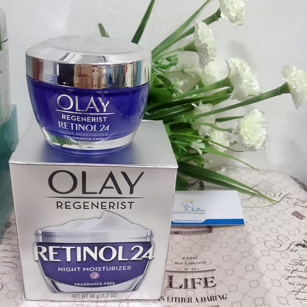 Kem cấp ẩm chống lão hoá ban đêm Vitamin B3 và Retibol Olay Regenerist Retinol 24