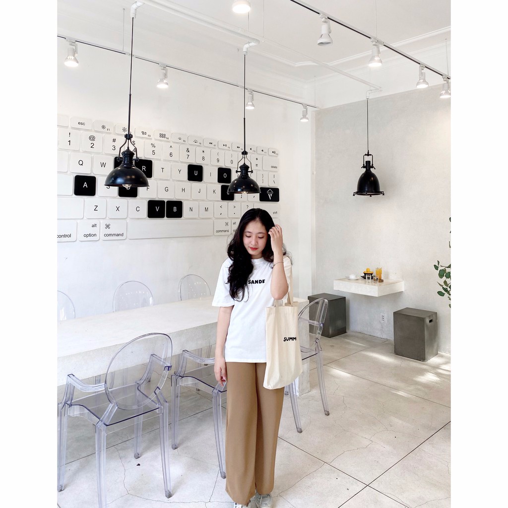 Quần culottes đũi nữ dáng dài quần ống rộng thiết kế Ma Vie