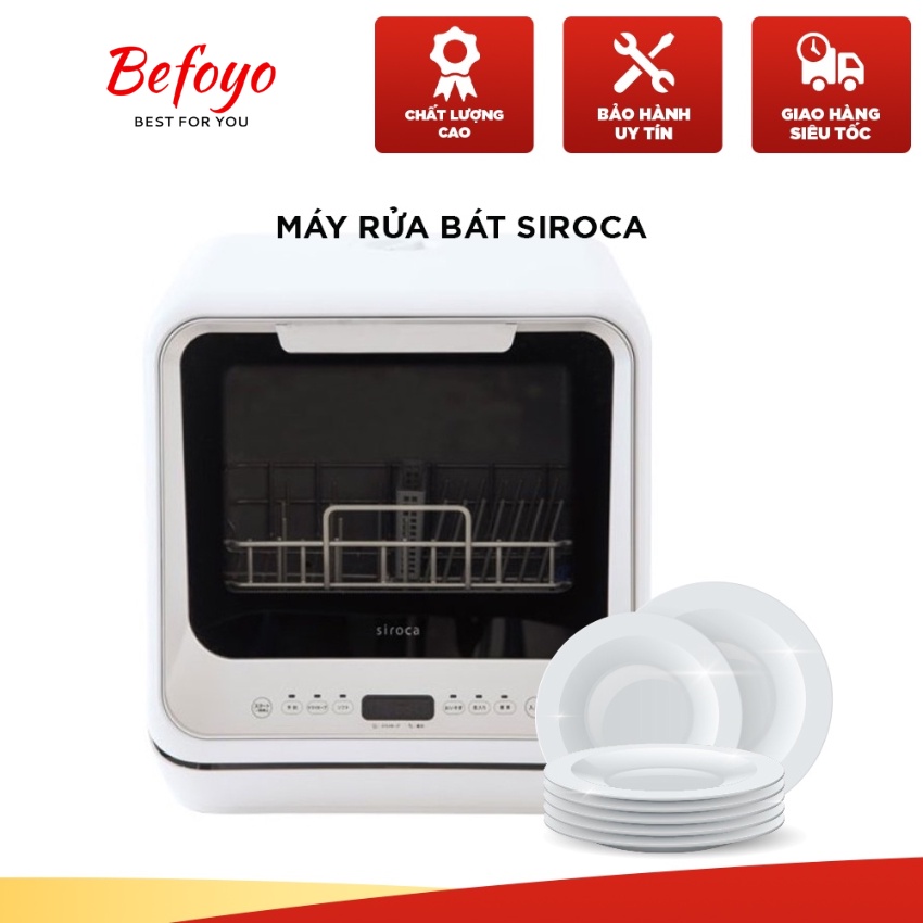 Máy rửa bát mini SS-M151 Siroca nội địa Nhật máy rửa chén 6 chương trình cài đặt sẵn tiện lợi, hiện đại - Befoyo