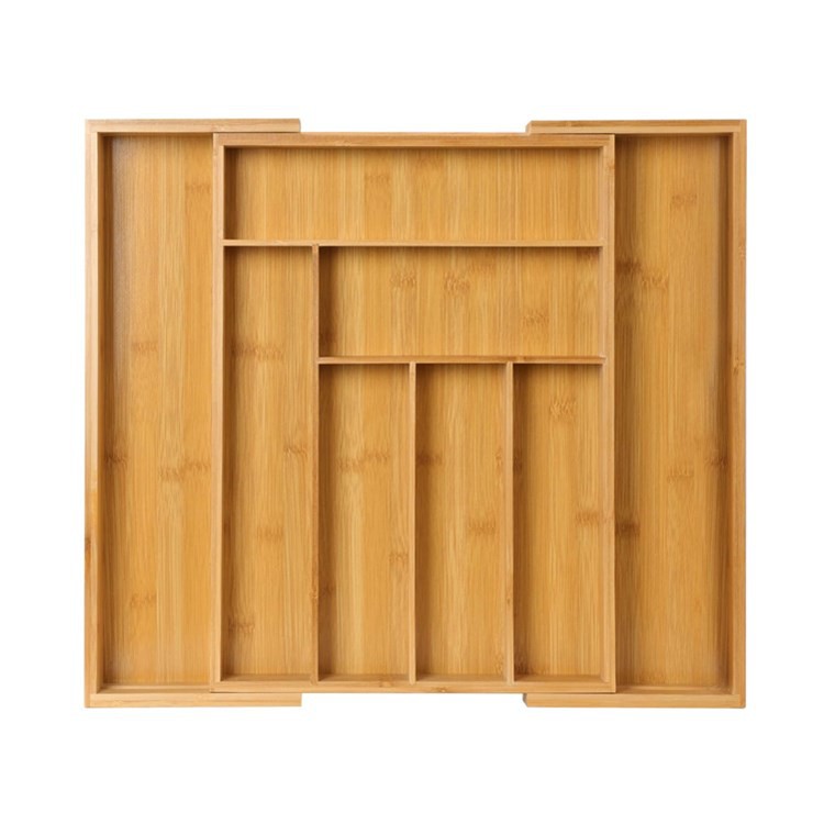 Khay đựng đồ chia ngăn mở rộng bằng gỗ