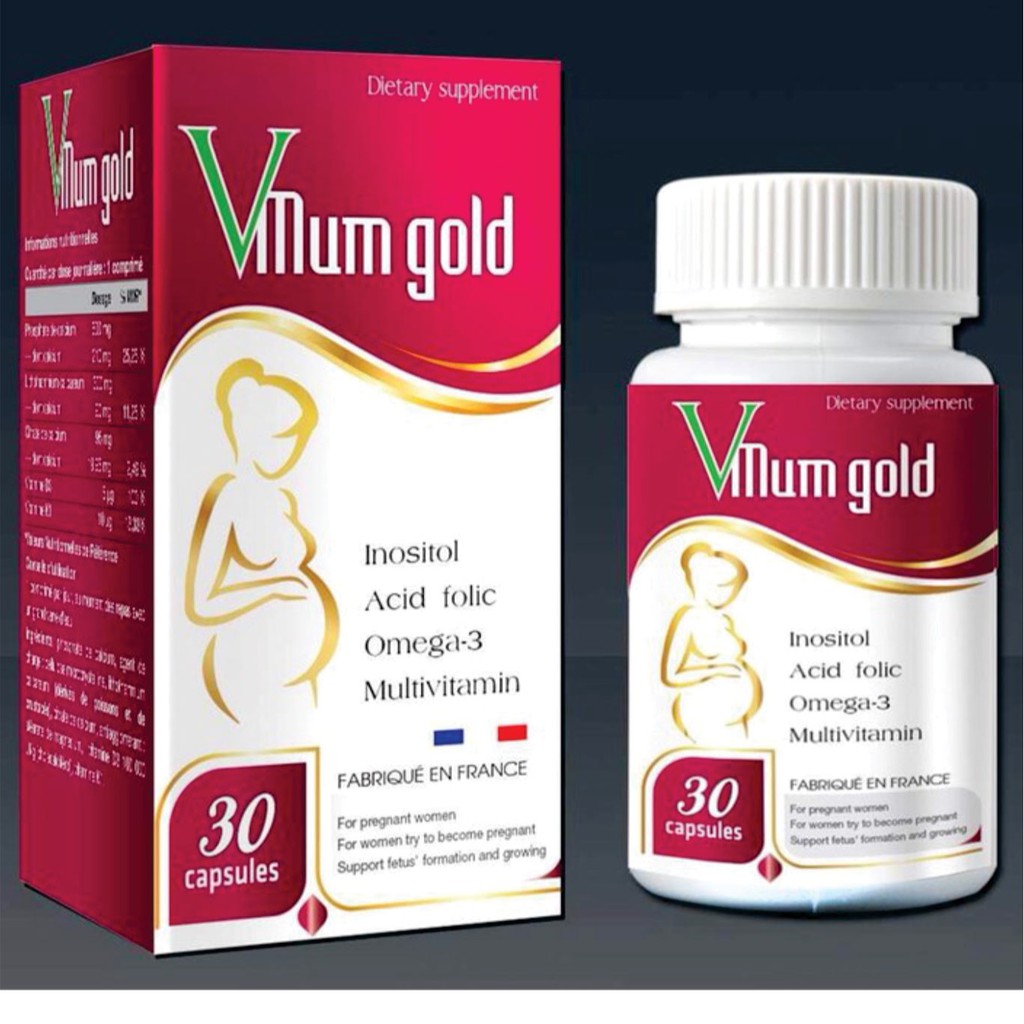 Vitamin bầu Vmum gold – Bổ sung dưỡng chất cho bà bầu giúp thai nhi phát triển khỏe mạnh (30 viên)