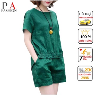 Sét bộ đồ nữ chất vải linen cao cấp phong cách hàn quốc (hình anh video thật)
